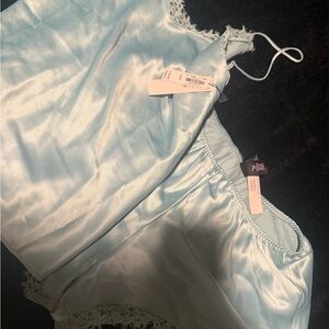 Victoria's Secret Light Blue Satin Chemise